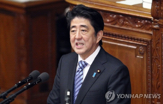 아베 신조(安倍晋三) 일본 총리   AP=연합뉴스